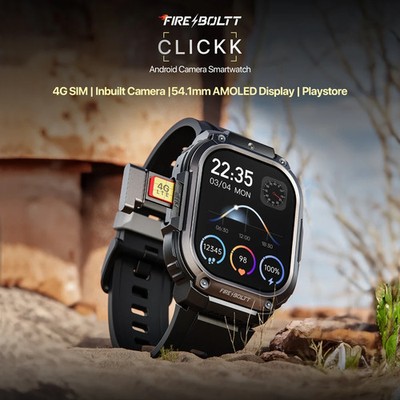 Boltt Clickk Smartwatch 2.12'' AMOLED Display, Front Camera, SIM, 1000mAh