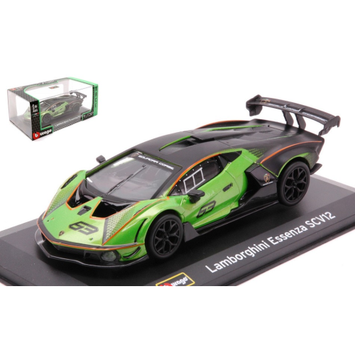 Lamborghini Essenza SCV12 2020 N.63 Green/Black 1:32 Burago Auto Competizione -D-image