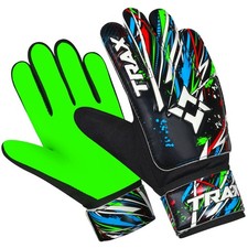 Trax Soccer Goalie Gloves for Kids Boys Size 5 suitable 9-12 Years, Green