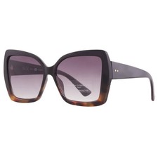 French Connection FC 23 145 EMB BLK Smoke Cat Eye Ladies Sunglasses 10266541.LTS