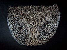 NWT - Victoria's Secret High Leg Lace Cheetah Pattern Briefs Panties 10/22 - L