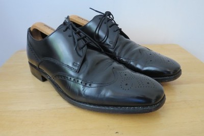Loake Black Brogue UK 7 Schuhe Leder England Goodyear Welted 1880 41 Derby