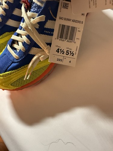 Adidas Bad Bunny Adizero SL72 blu bianco arancione giallo * US W 5,5 * spedizione gratuita - Foto 7 di 9