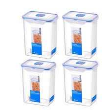 Image of Lock & Lock 1.8L Rectangular Storage Container 4 Piece Set Airtight & BPA Free