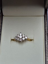 Natural diamond cluster ring 1.1ct
