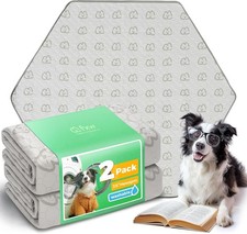 Washable Dog Pee Pads Super Absorbent 35 Hexagon 2 Pack Non-Slip Fits Playpen