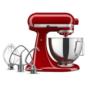 Mélangeur sur socle KitchenAid Deluxe 4,5 quart à tête inclinable rouge empire (KSM97ER)