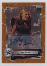 2025 Topps Chrome WWE Auto Orange Refractor 14/25 Isla Dawn #64 Auto b6y