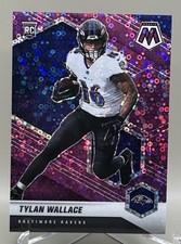 2021 MOSAIC NO HUDDLE Purple DISCO PRIZM #326 TYLAN WALLACE RC 02/50 RAVENS
