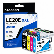 LC20EXXL 4PK BK/C/M/Y High Yield Ink for MFC-J5920DW MFC-J775DW XL MFC-J985DW