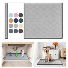 Under Sink Mat for Kitchen Waterproof, 34" x 22" Silicone Under Sink Mat for ...