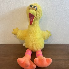 Sesame Street Talking Big Bird Plush Pull String 22" 1986 Playskool Toy fun kid