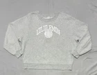 Lululemon Sweatshirt Womens Large Gray Collegiate Logo Pullover Fleece Crewneck