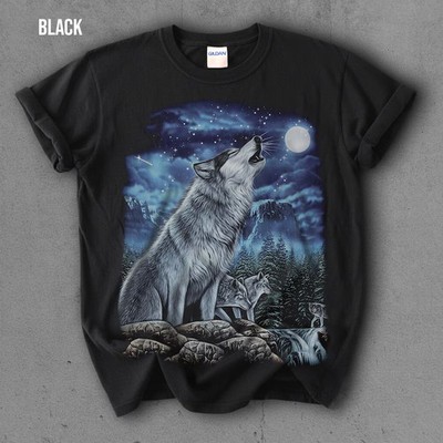 Wolf Spirit Animal Graphic Art Comfort Colors T-Shirt