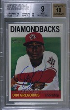 2013 Topps Heritage Real One Auto Didi Gregorius #ROA-DG BGS 9 MINT Auto 2u3