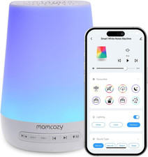 Baby Sound Machine, Momcozy White Noise Machine for Baby Sleeping with Night Lig