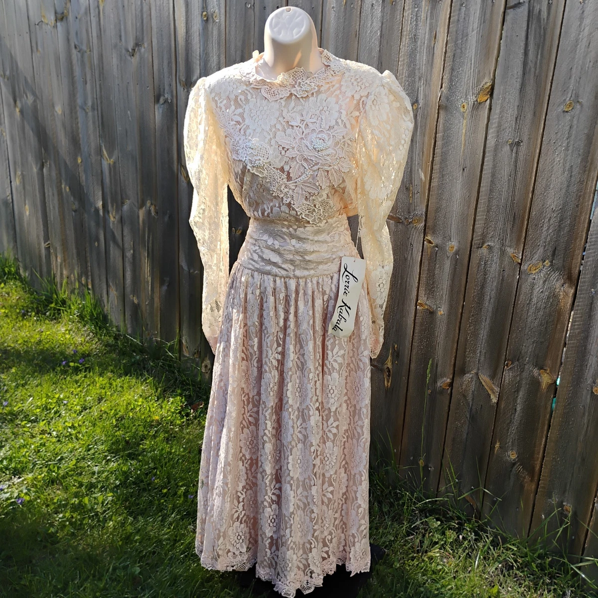 long sleeve lace fall dress Womens Lace Long Sleeve V Neck Fall Maxi Dress – Anna-Kaci main image 1