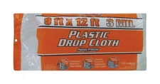 Film-Gard 626248 Plastic Clear Reusable Drop Cloth 3 mil. Thick x 9 W x 12 L ft.