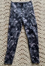 The North Face Women's Ankle Leggings Gray/Black Camo Stretch Logo Size L