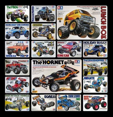 Tamiya RC Auto Metall Poster - Dekoratives Vintage Blechschild - Größe 20x30cm