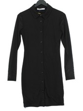 NA-KD Shirt Midi Dress XXS in Black