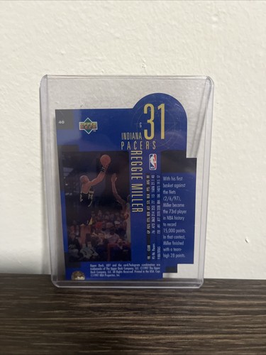 1996-97 Upper Deck UD3 - Star Focus #40 Reggie Miller - Picture 2 of 2