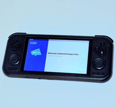 Retroid Pocket 4 Pro Black Android Handheld w/ Case, 2x 128GB microSD, Wi-Fi