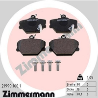 Zimmermann BremsbelÄGe Smart Cabrio CITY-COUPE 450 Fortwo 451 Roadster 452