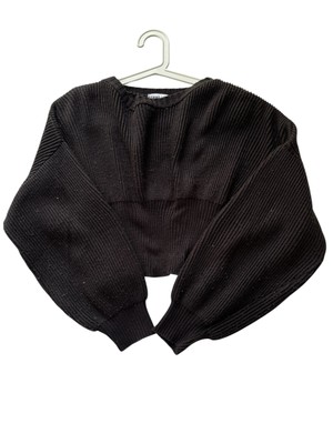 Damen Pullover mit Ballonärmeln, schwarz, Größe S, guter Zustand
