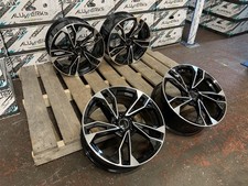 🚨21" AUDI E-TRON 2019-2023 GLOSS BLACK/MACHINED FARO DESIGN 9J ALLOY WHEELS X4