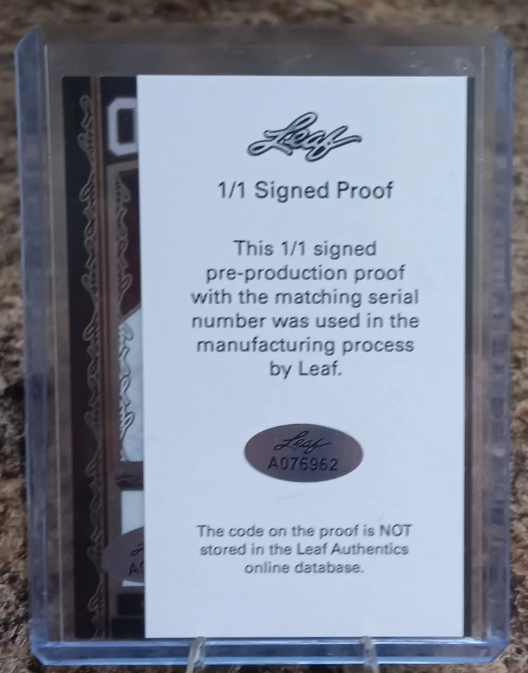 2022 Leaf Metal Enshrined Goose Gossage Clear Black 1/1 Auto Proof - Image 2 of 2