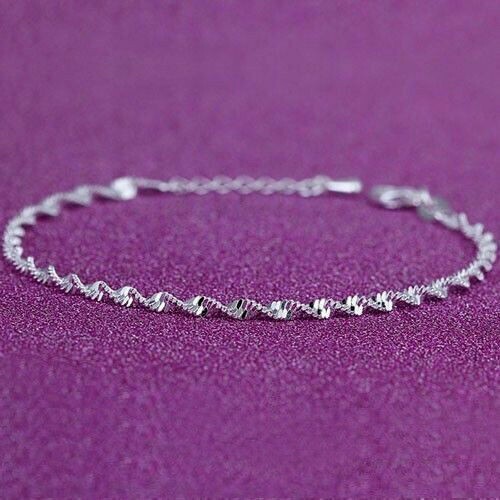 Bracelet à la mode cheville femmes argent sterling 925 cheville pied chaîne bijoux plage - Photo 1/4