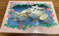 Vintage Disney Beauty and The Beast China Tea Set - Mrs Potts Teapot - Taiwan