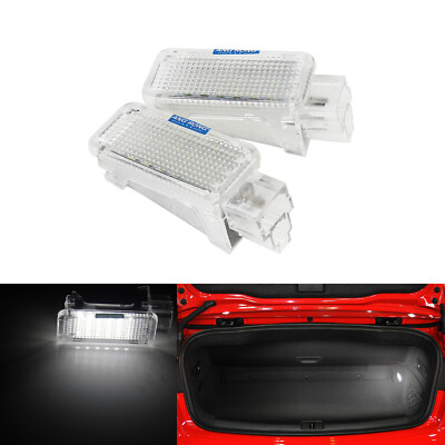2x LED Plancher Porte Courtoisie Boîte à Gants Blanc Xenon 6000K - Compatible Audi VW Porsche