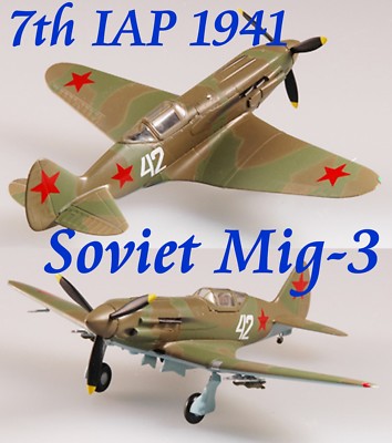 Easy Model 1/72 Soviet Mig-3 7th IAP 1941 Plastic Fighter Model #37223