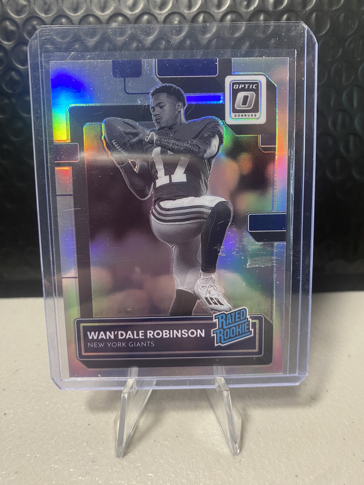 Wan’Dale Robinson 2022 Donruss Optic Negative Holo Variation #220 RC Giants