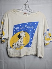 Vintage 1990s Disney's 101 Dalmatian Pajamas Set White Blue Yellow Size Medium