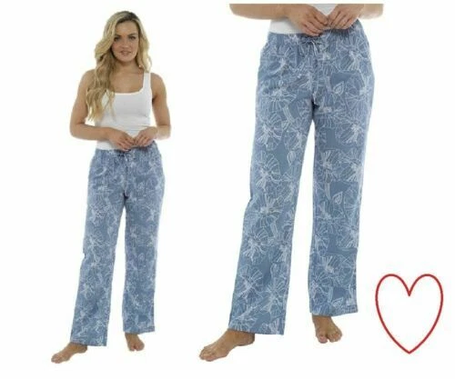 Linen Floral Trousers for Women