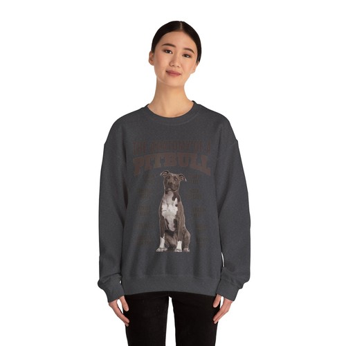 Lustiges Sweatshirt Anatomy of A Pitbull Pitbull Haustierliebhaber Dogdad Dogmom Geschenk - Bild 13 von 33