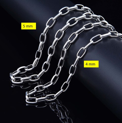 Collana Con Catena Ad Ancora In Argento 925 Placcato Oro, 80 - Foto 6