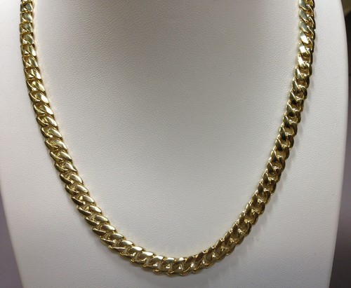 18k Solid Yellow Gold Miami Cuban Curb 