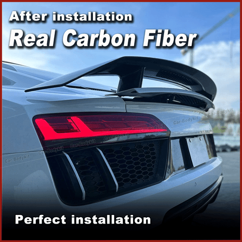 Se adapta a Audi R8 Coupe V10 2016-2019 alerón de techo de carbono alerón trasero alerón trasero - Imagen 5 de 12