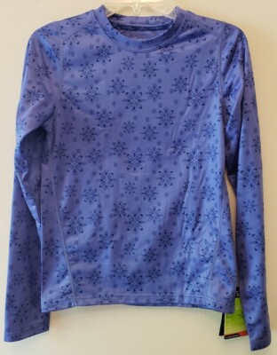 Terramar Sports Aspen Daisy Print Kids Crew Base Layer Long Sleeve Shirt XL NWT