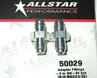 AllStar 3/8"-24 to -3 AN Brake Caliper Adapter Fitting w/ Washer 2pk ALL50029