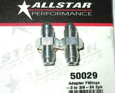 AllStar 3/8"-24 to -3 AN Brake Caliper Adapter Fitting w/ Washer 2pk ALL50029