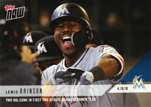 2018 Topps Now 102 Lewis Brinson