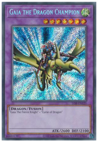 Yugioh ULTRA RARE MISPRINT Gaia the Dragon Champion LOB-125 PSA 5