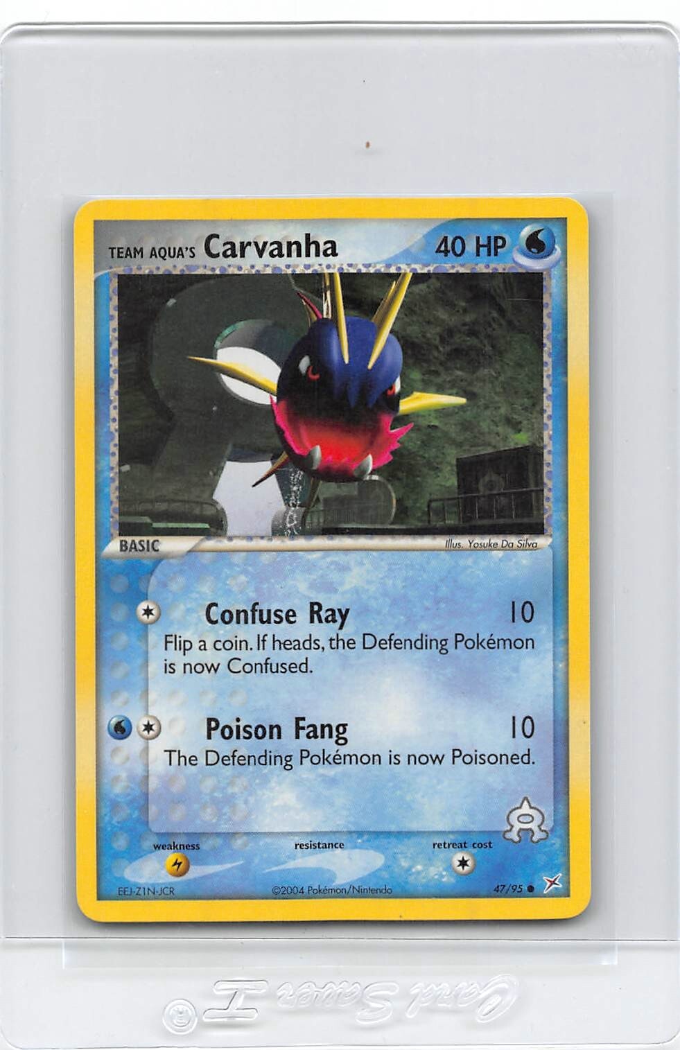 CARVANHA 47/95 - NON-HOLO - COMMON- Team Magma Vs Team Aqua - Pokemon Card - NM