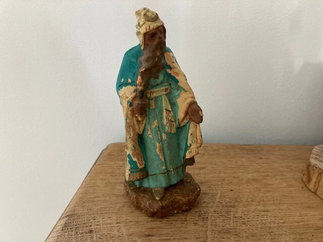 SANTONS DE CRECHE DE NOEL EN TERRE DE PIPE DEVINEAU MARIE ET JOSEPH