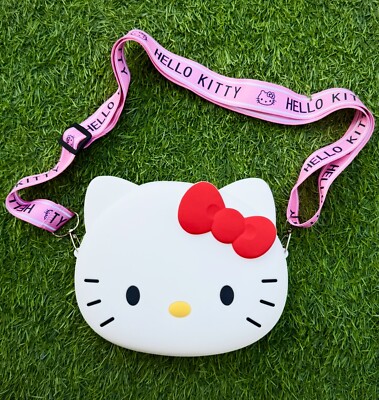 Adorable Hello Kitty Silicone Shoulder Bag, includes shoulder strap